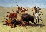 Frederic Remington The Buffalo Hunt china oil painting artist